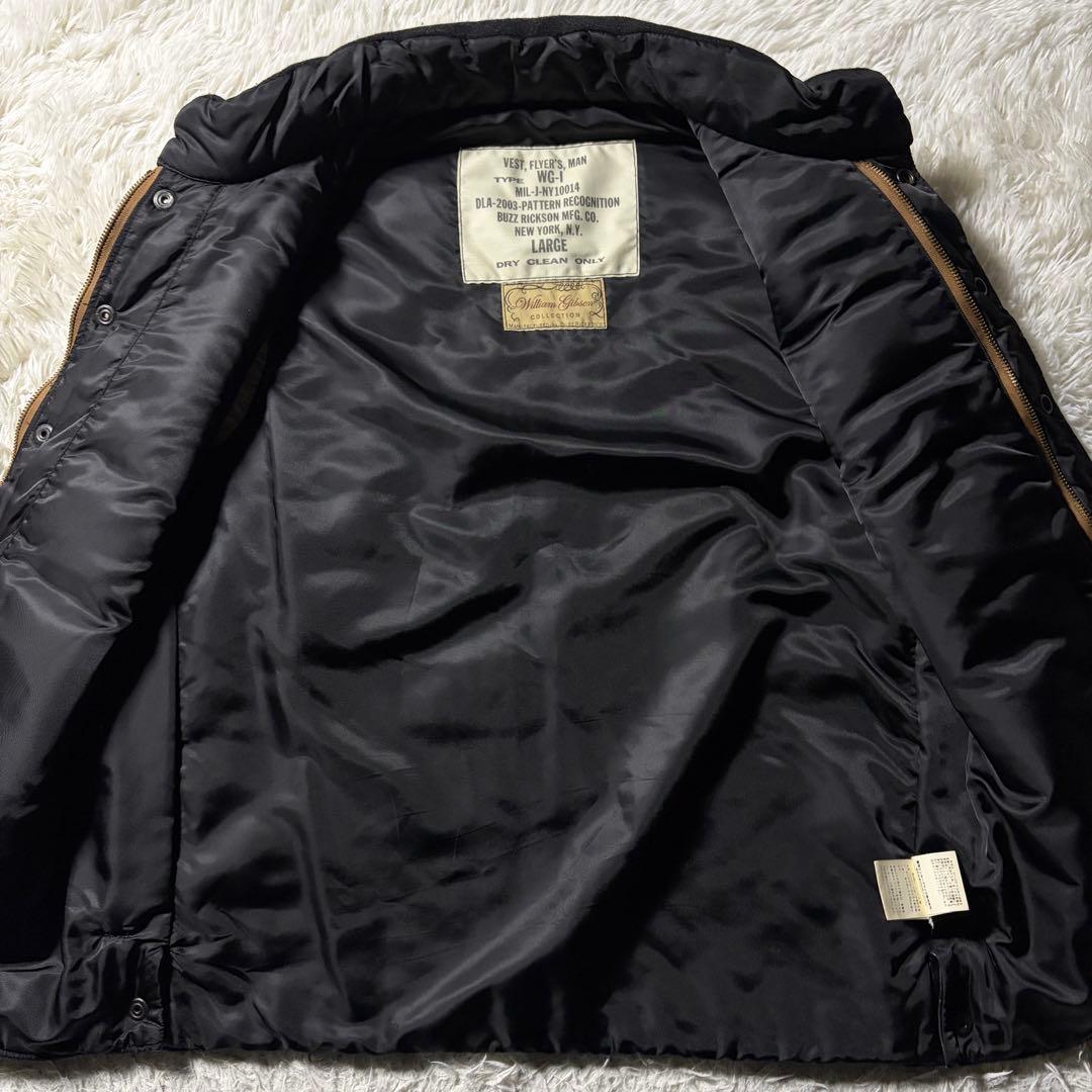 【雰囲気抜群】バズリクソンズ　ダウンベスト　WG-1 ウィリアムギブソン　L