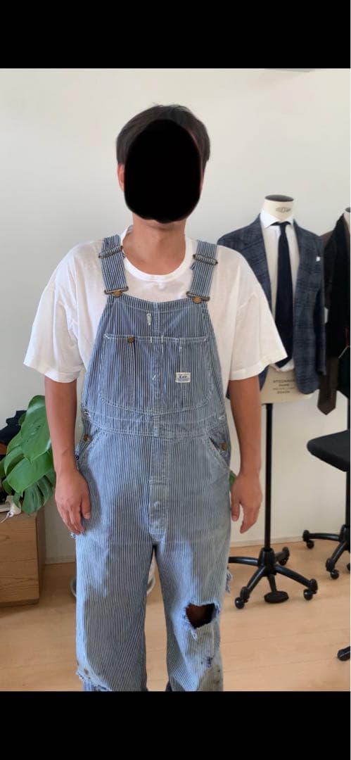 lee ハウスタグ　40s ヒッコリーオーバーオール
