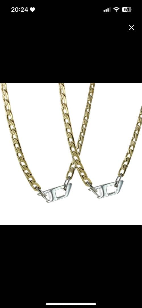 DIESEL金ネックレス