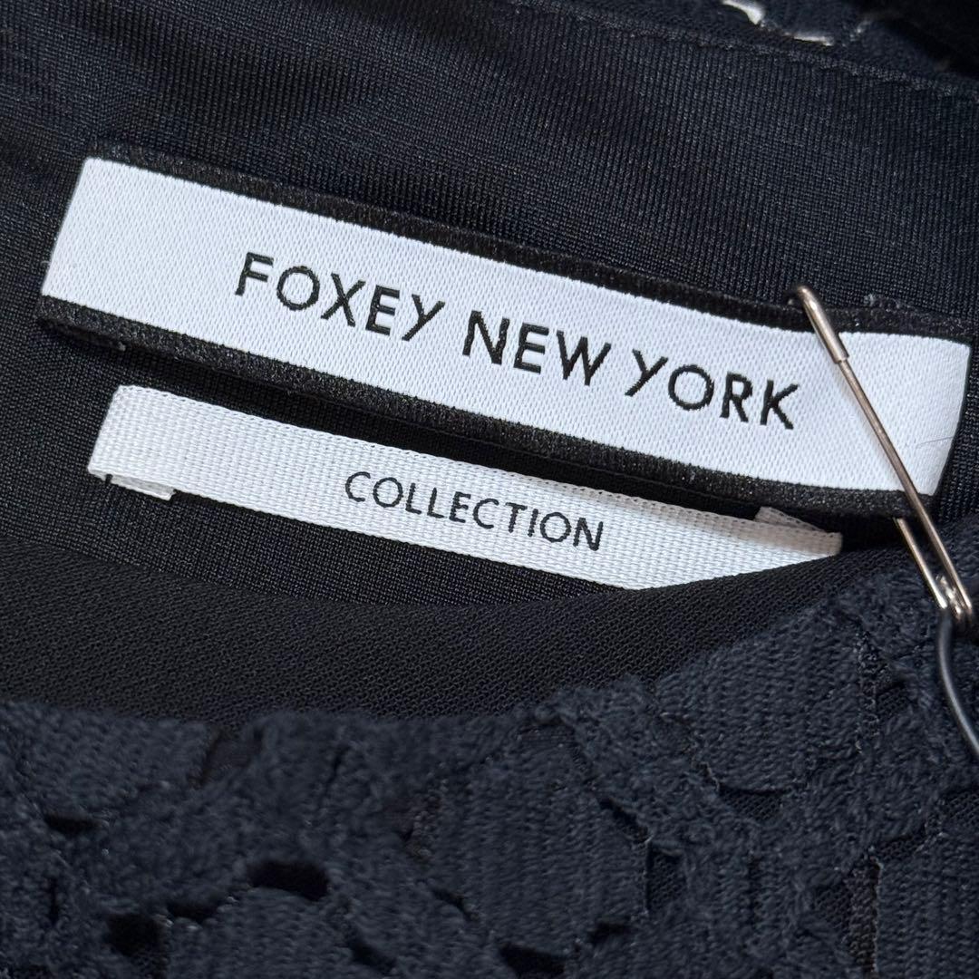 新品✨️フォクシー✨２点セット　レイヤードワンピース（L）ブラック　Aライン