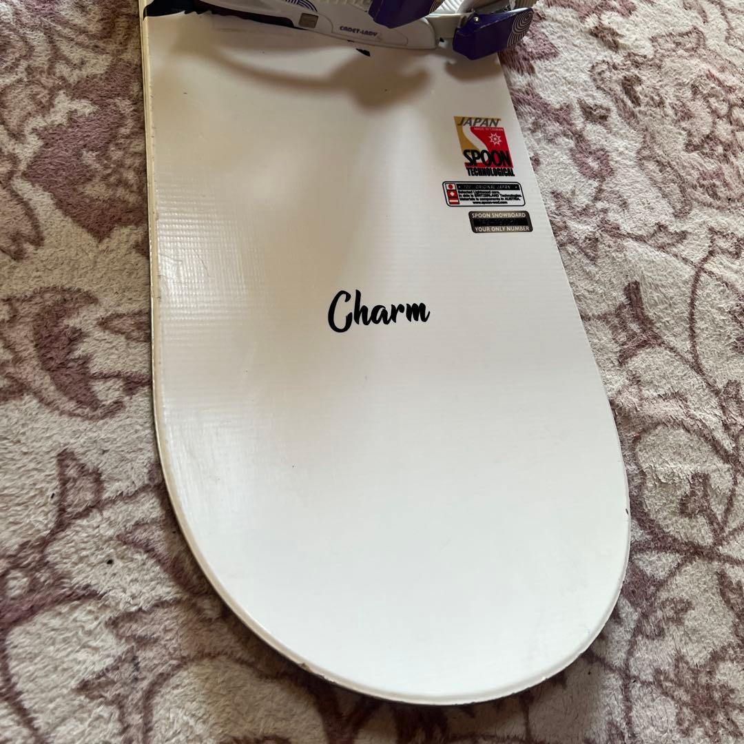 SPOON charm 142cm バイン付 スノーボードセット レディース子供