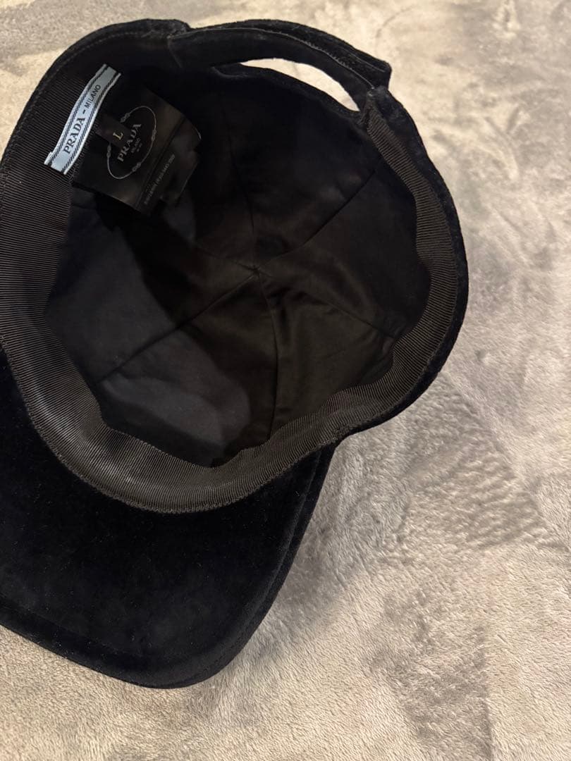 PRADA ベロアキャップ L 黒