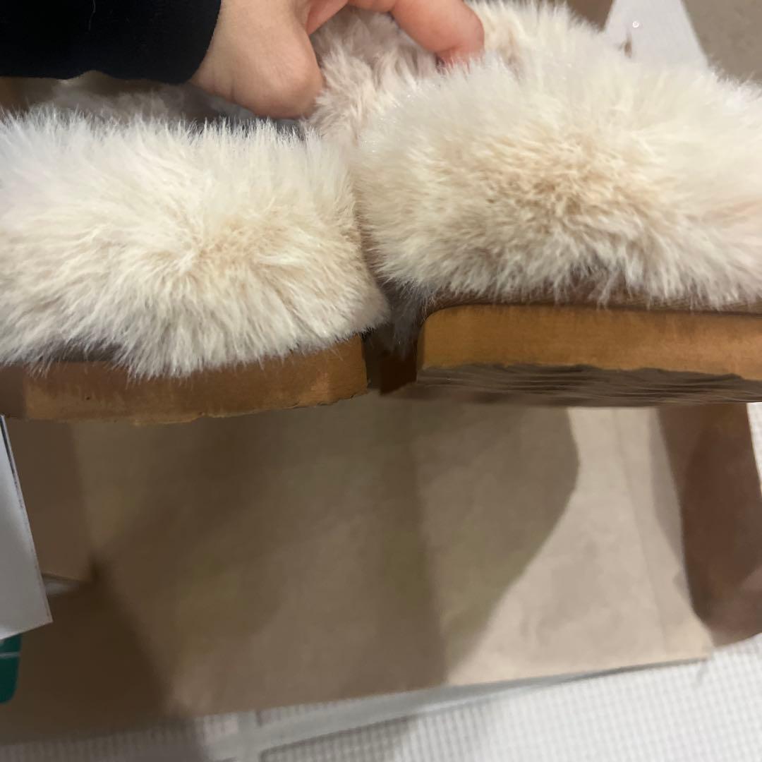 Racbaki♡ラクバキ ファーサボ ベージュ♡Sサイズ♡本日限定お値引♡