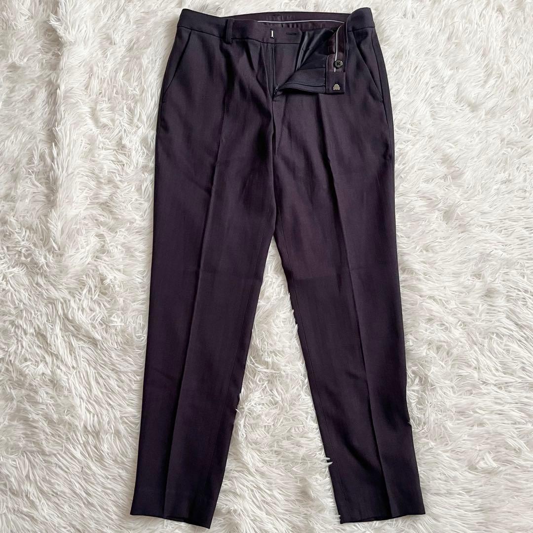 【未使用級】　グリーンレーベルリラクシング　パンツスーツ　ノーカラー　ネイビー