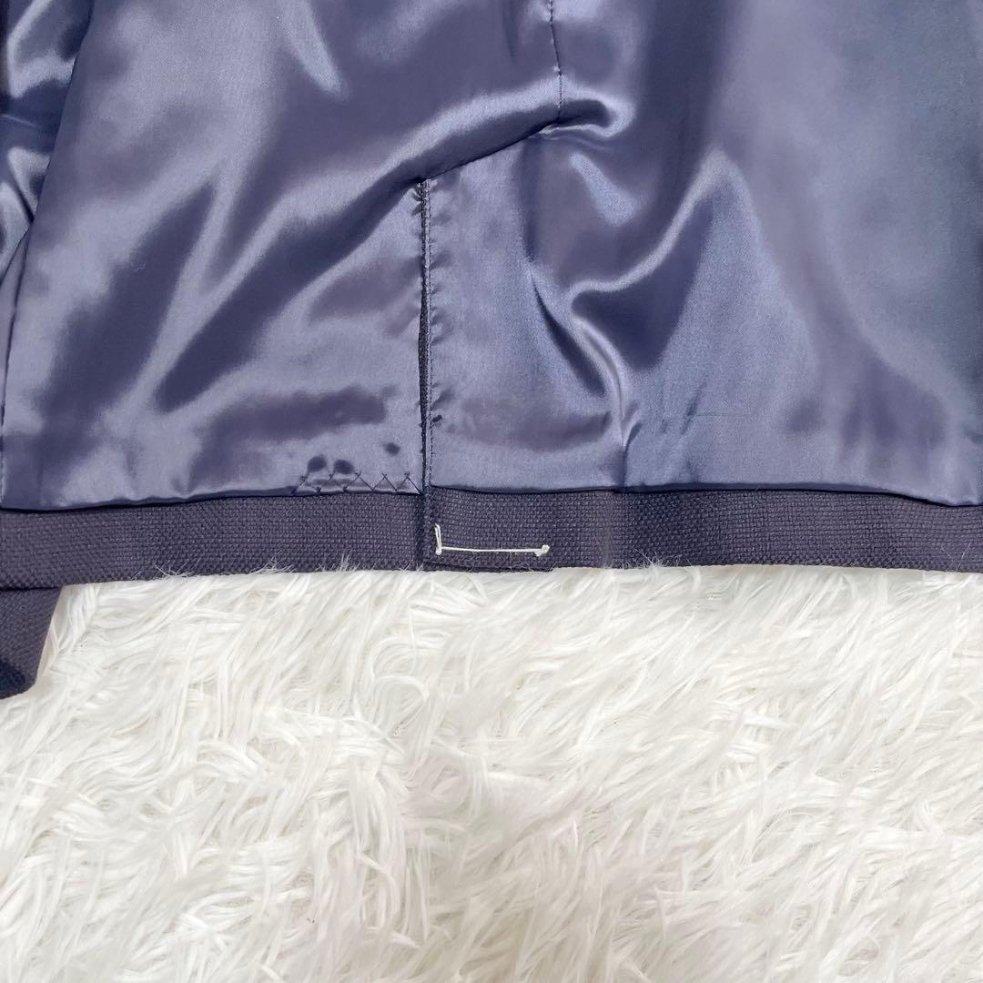 【未使用級】　グリーンレーベルリラクシング　パンツスーツ　ノーカラー　ネイビー