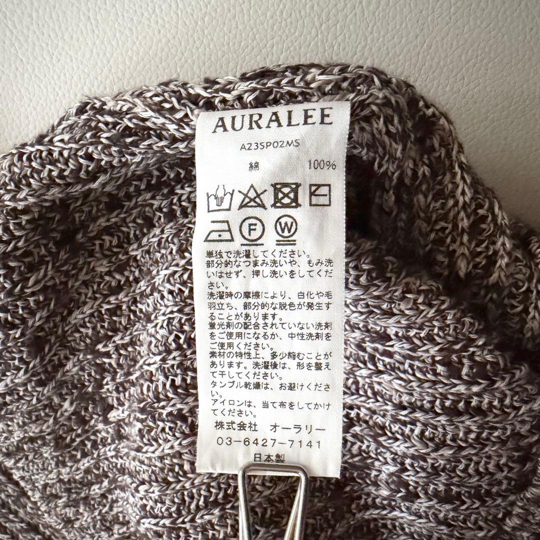 23SS 【オーラリー】コットンスラブリブスキッパーニット 小松菜奈着用 3