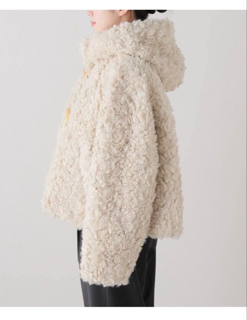 【美品】U by Spick&Span フェイクファー ダッフルコート