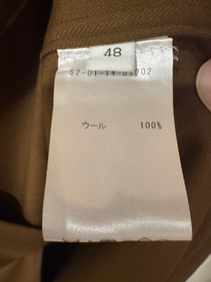 【美品】CMMN SWDN コモンスウェーデン ウール CPO シャツ 48 茶