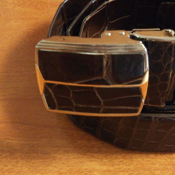 ★KODAK70%OFF 未使用高級クロコダイルメンズベルト★