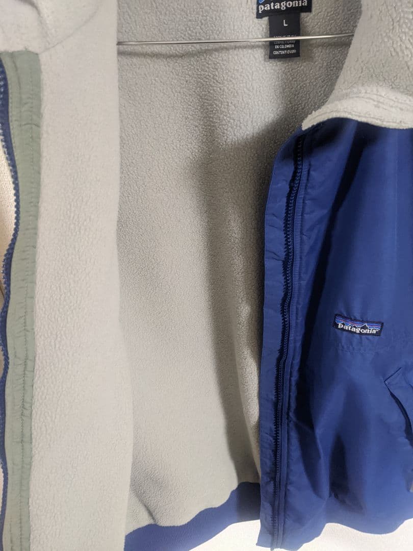 パタゴニア シェルドシンチラベスト ナイロン　ブルー　サイズＬ　90年代
