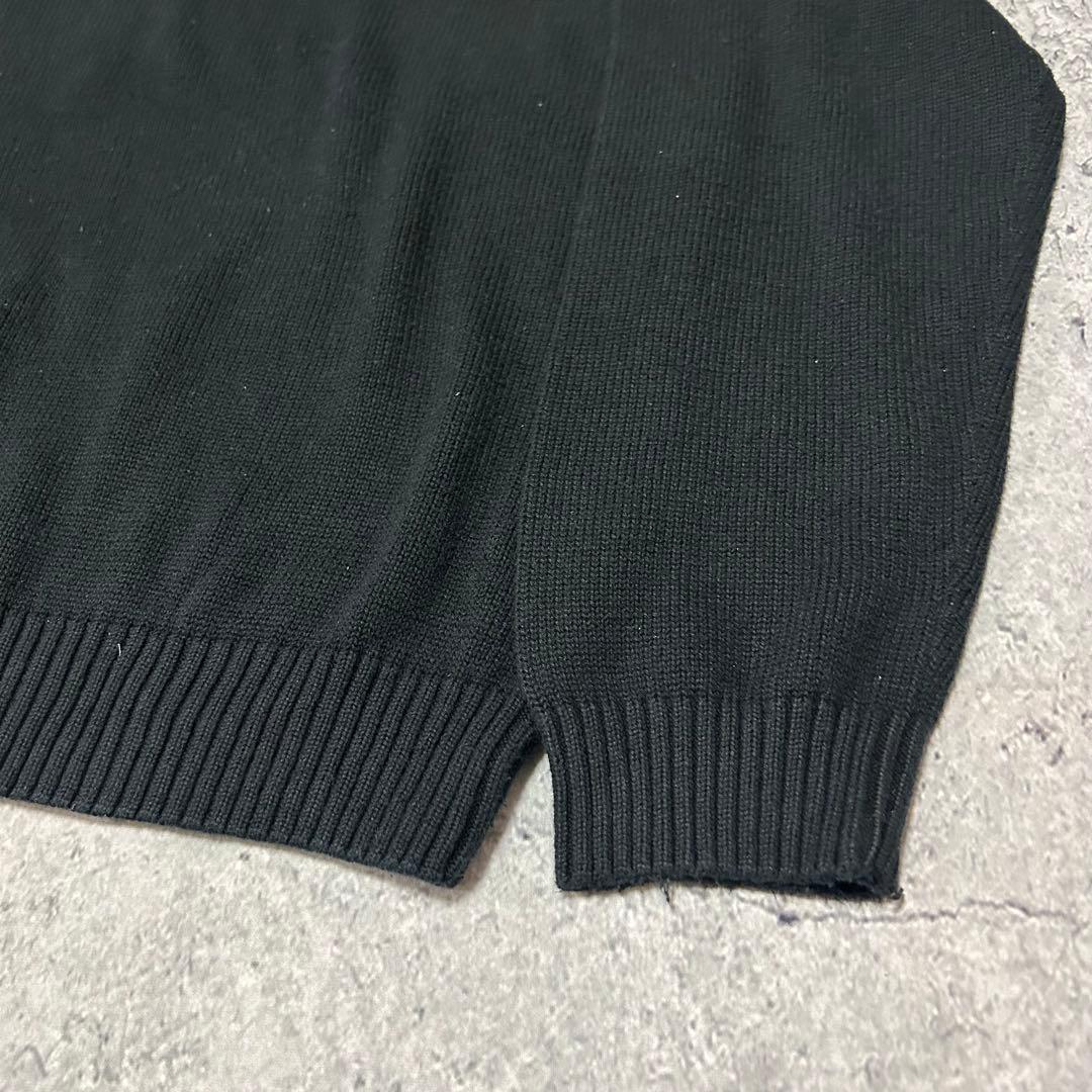 90s Cotton knit KNIGHTSBRIDGE 黒　ランズエンド