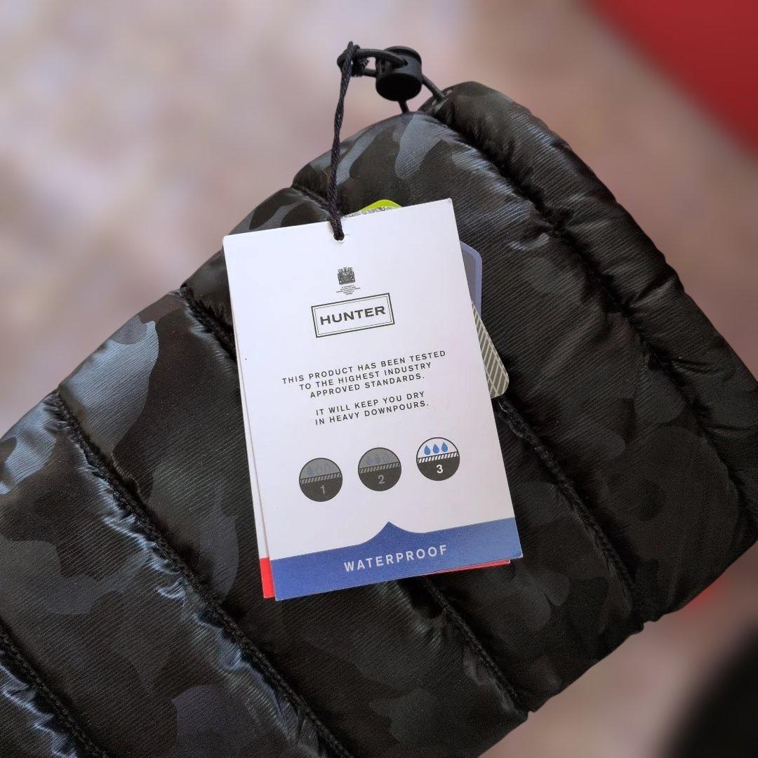 新品！HUNTER ブラック 迷彩 ロングブーツ　スノーブーツ