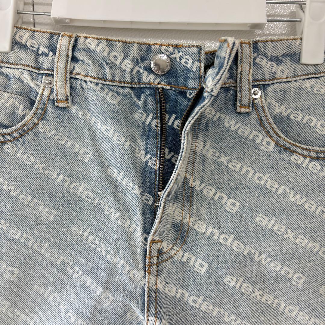 Alexander wangロゴデニムパンツ　ブラック26サイズ