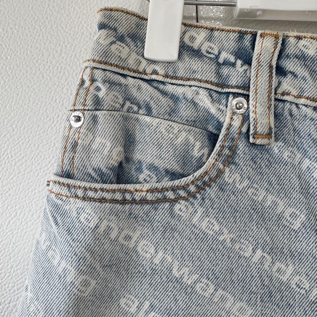 Alexander wangロゴデニムパンツ　ブラック26サイズ