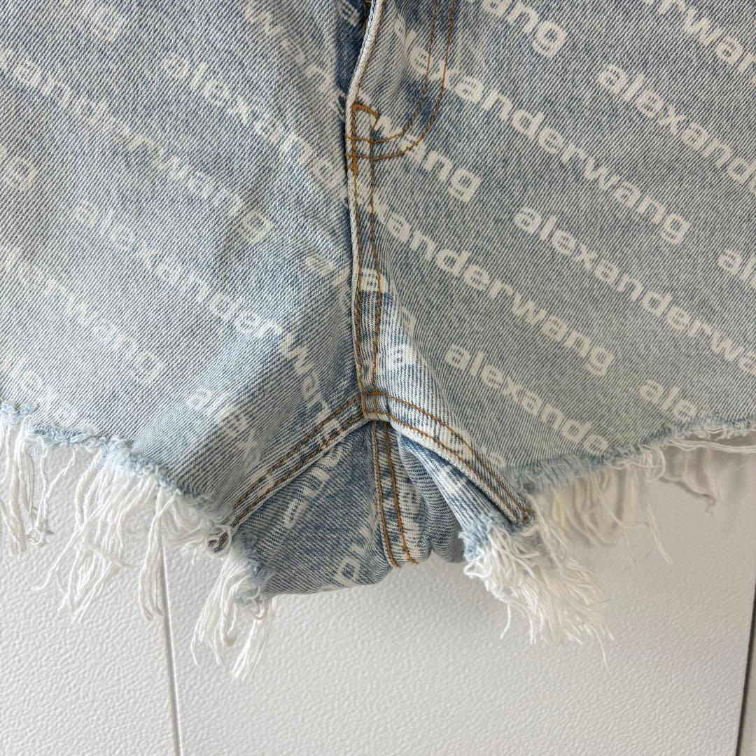 Alexander wangロゴデニムパンツ　ブラック26サイズ