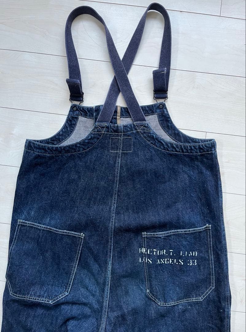 colimbo コリンボ デニム ビブ オーバーオール M カスタム ステンシル