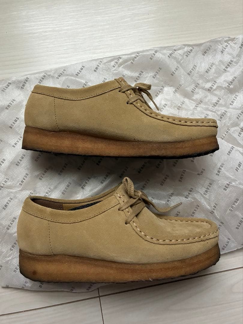 美品　Clarks クラークス　ワラビー　スエード モカシン 23.5 cm