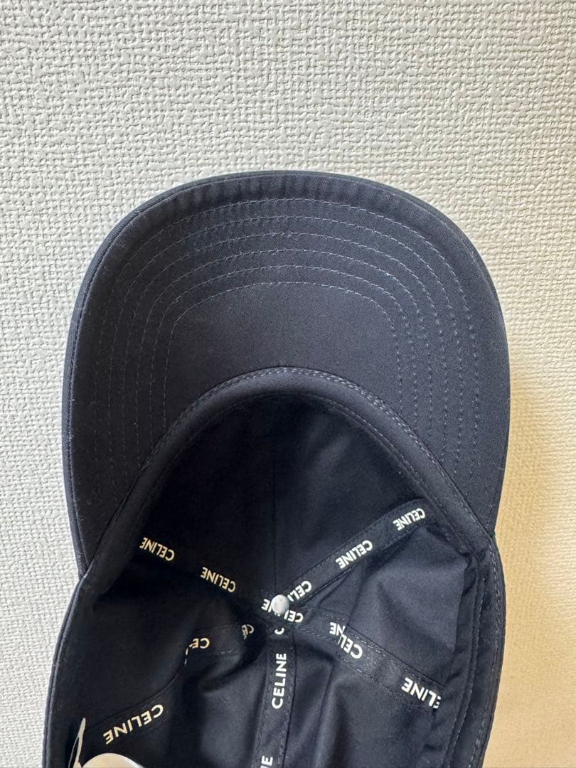 【CELINE】セリーヌ　ベースボールキャップ　ブラック　Mサイズ