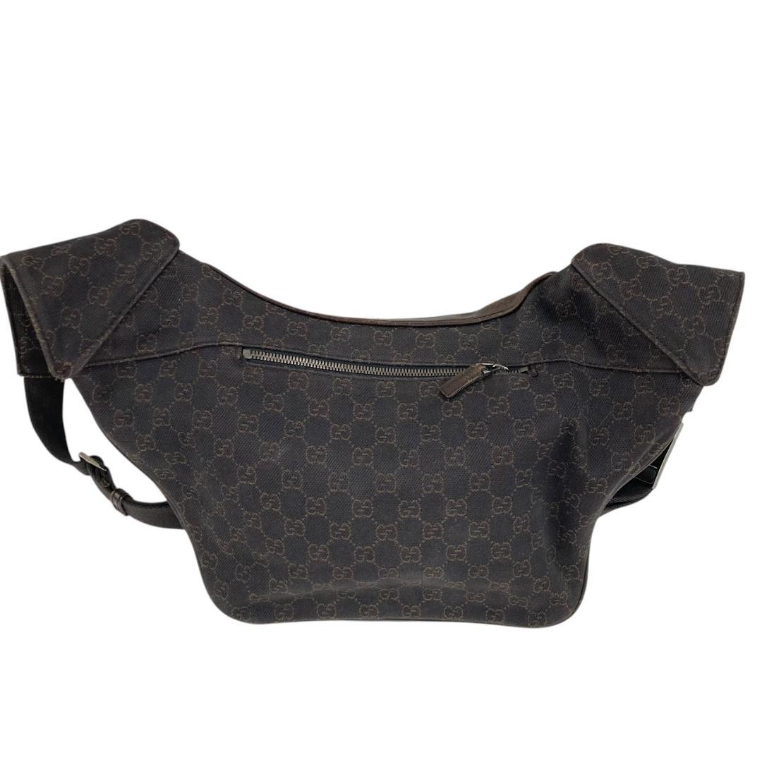 GUCCI グッチ ボディバッグ GGキャンバス レザー 101679 茶系