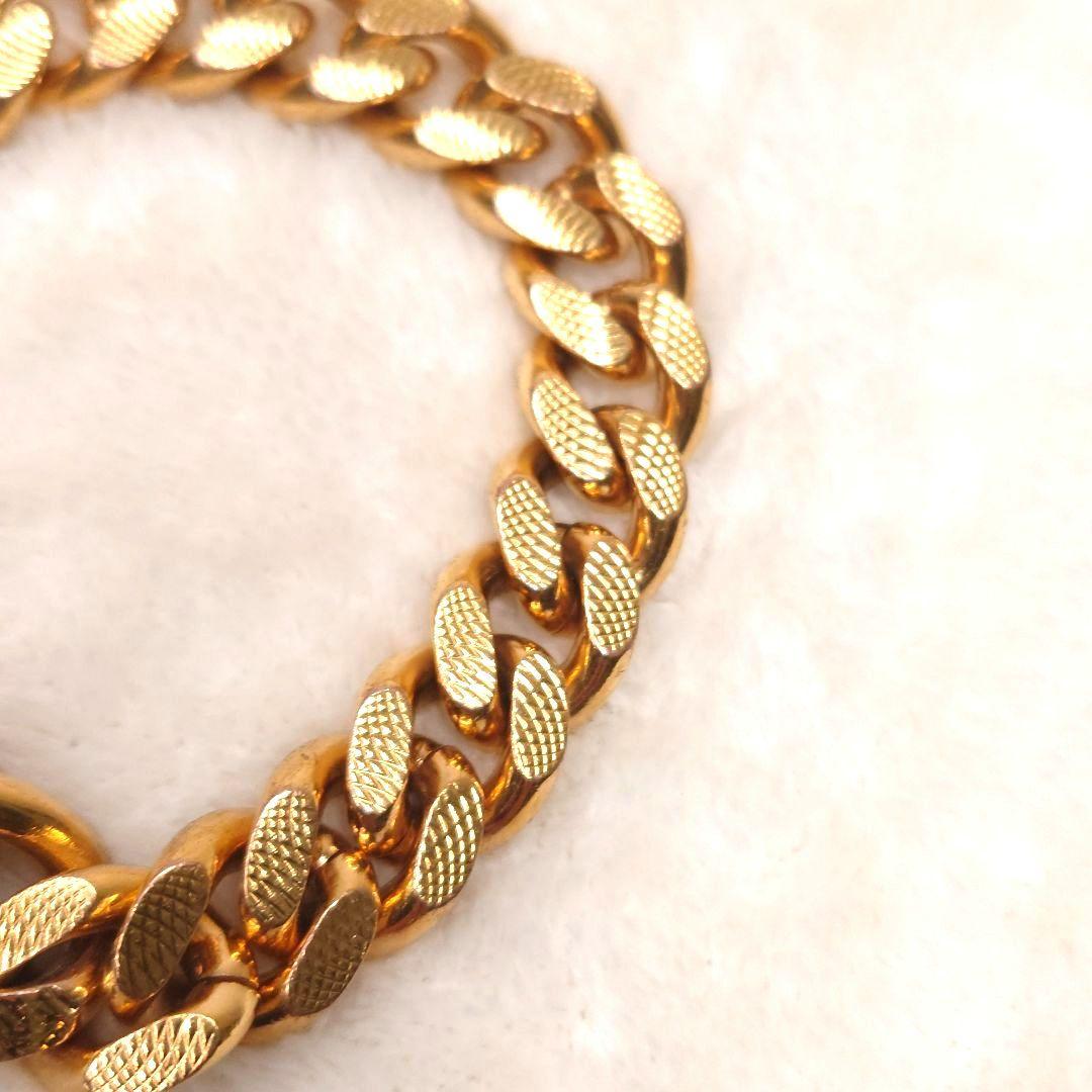 【美品】ヴェルサーチ チェーンブレスレット 喜平 M メデューサ ゴールド系