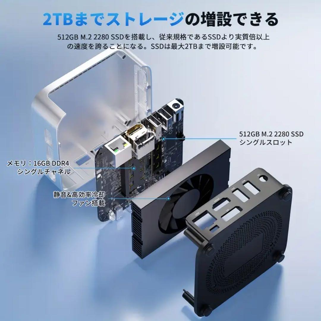 【低価格】ミニPC Intel N97 Win11 Pro/16GB/512GB