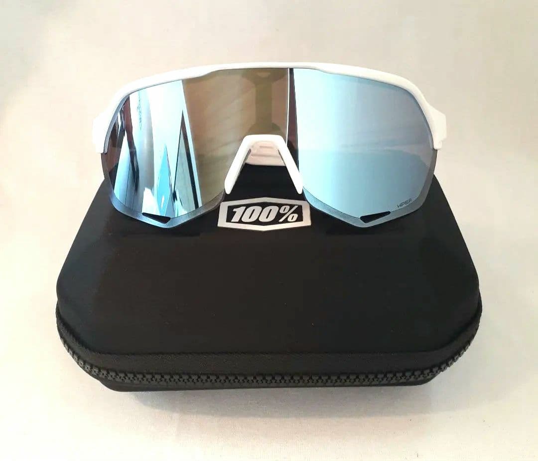 100% S2 ホワイト ブルー ワンハンドレッド サングラス