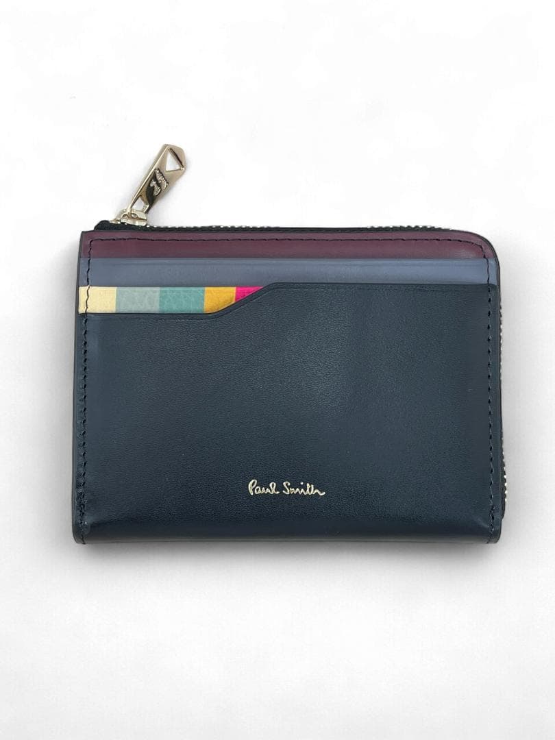 【新品】ポールスミス 財布 小銭入れ 男女共用 L字ファスナー 本革 ブラック