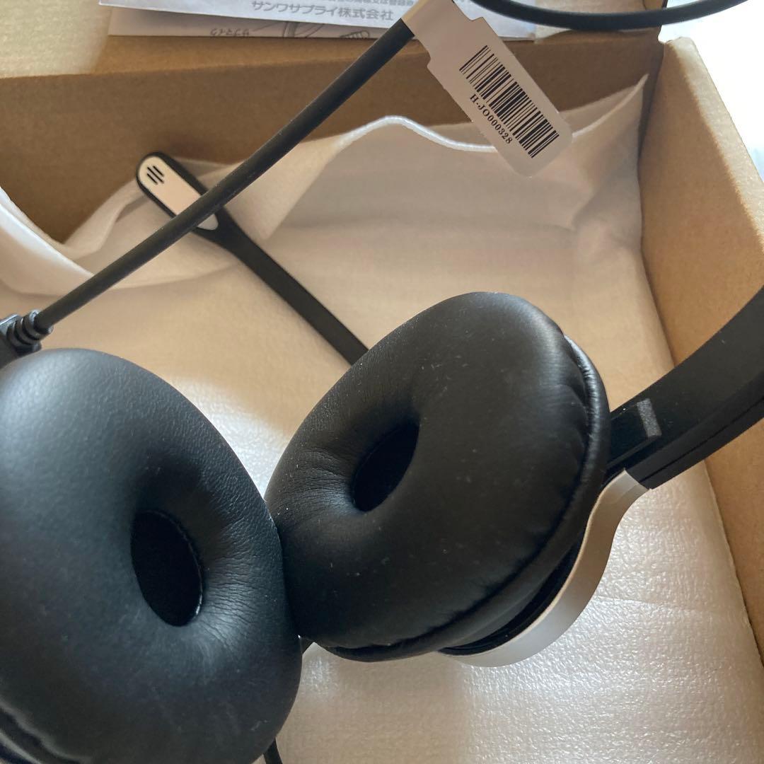 サンワサプライ ノイズキャンセリングマイク付きUSBヘッドセット(両耳タイプ)