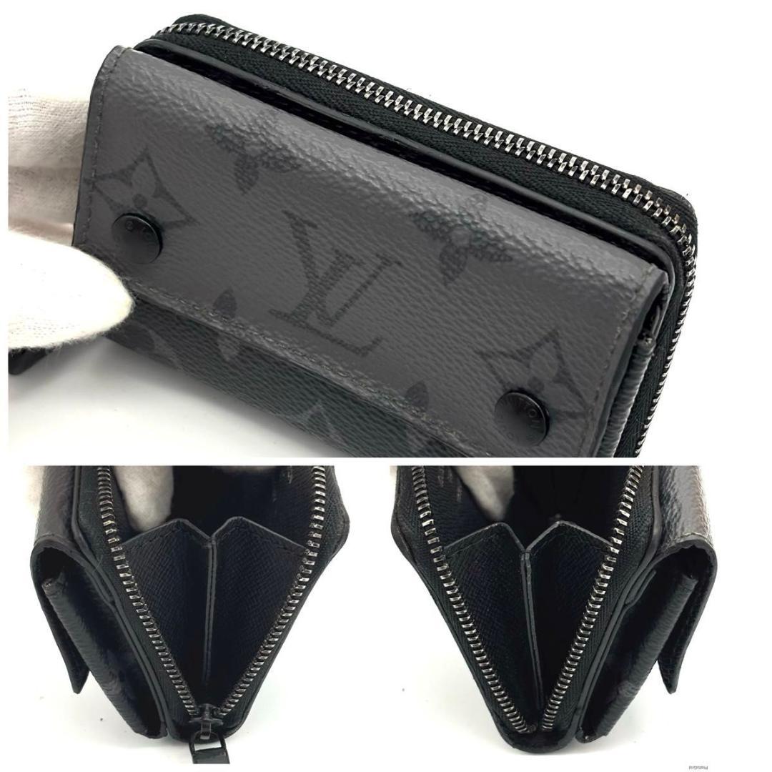 【新型】ルイヴィトン ケース ジッピーオーガナイザー モノグラムエクリプス