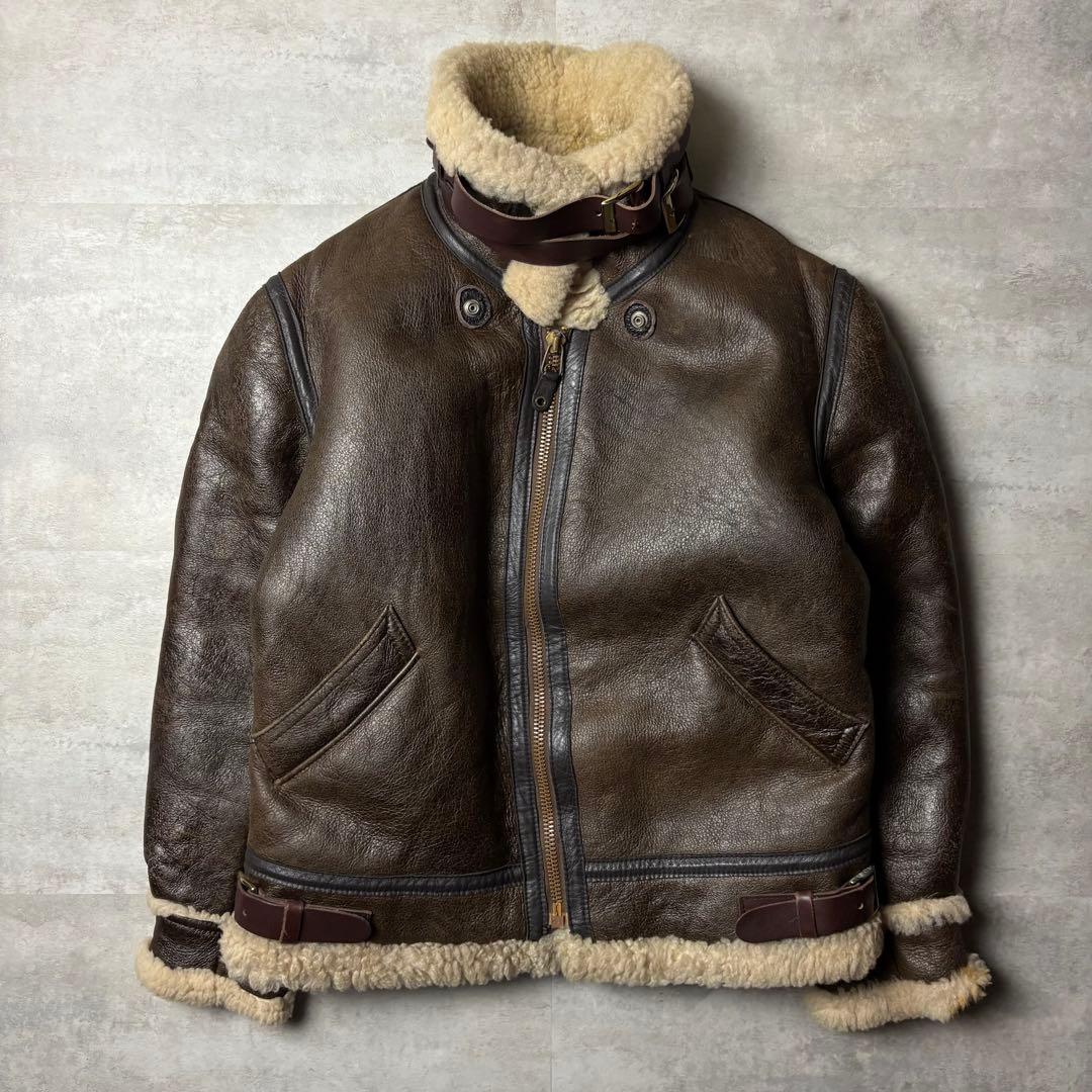 80s 90s USA製 ゴールデンベア B-3 リアルムートンジャケット