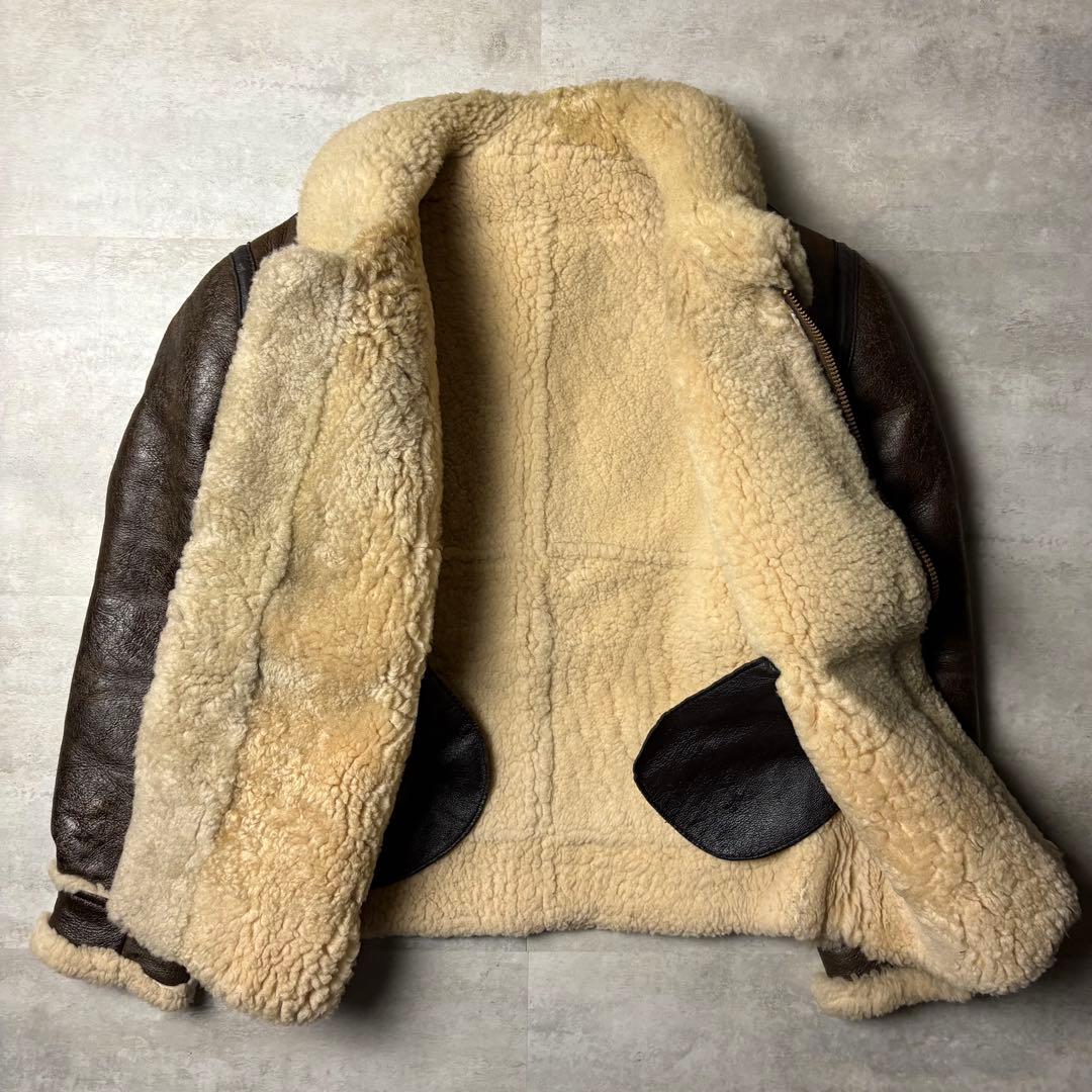80s 90s USA製 ゴールデンベア B-3 リアルムートンジャケット