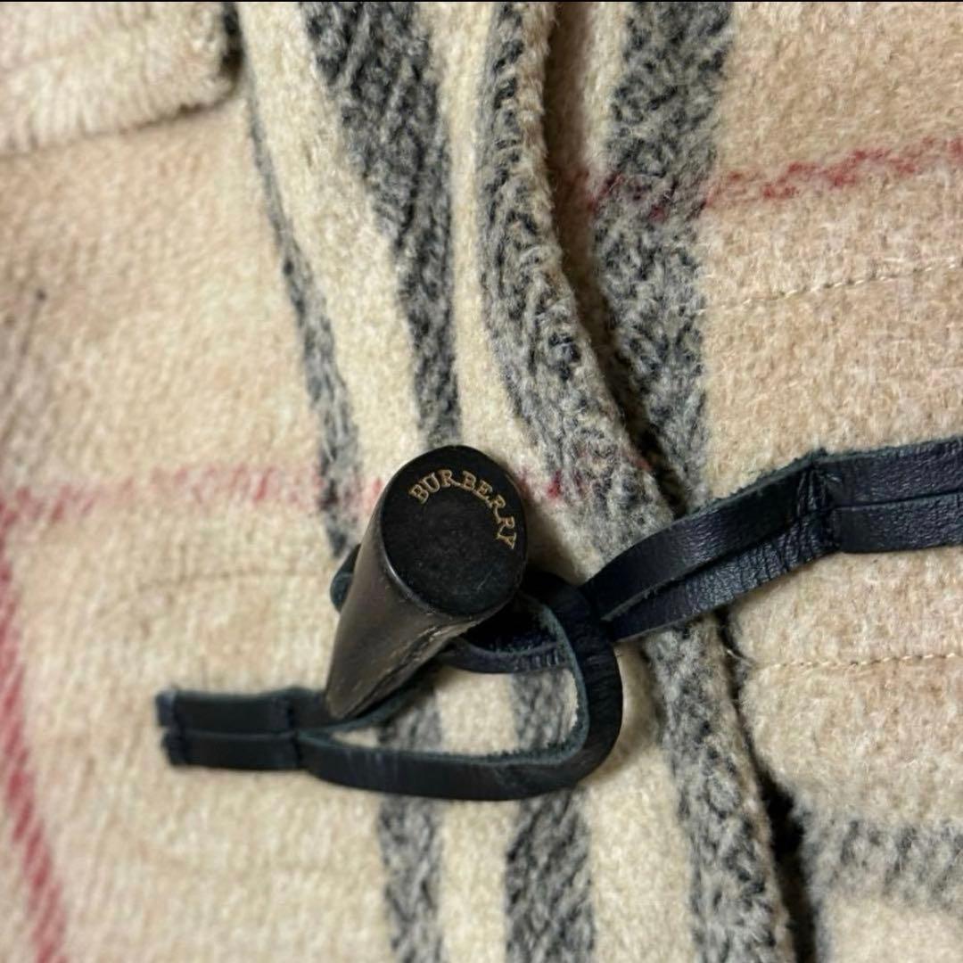 美品　バーバリーロンドン　ダッフルコート　霜降りノバチェック　L〜XL ベージュ
