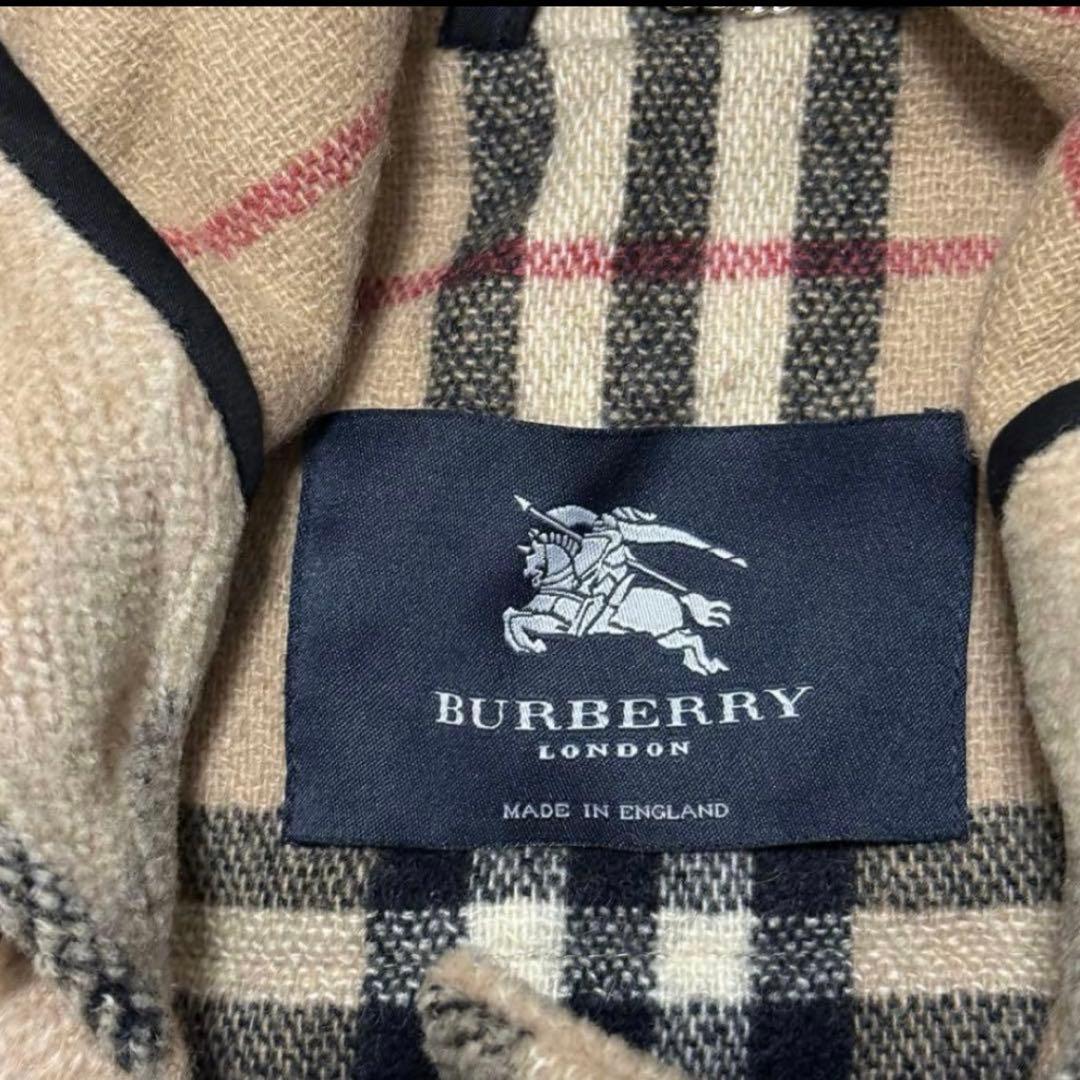 美品　バーバリーロンドン　ダッフルコート　霜降りノバチェック　L〜XL ベージュ