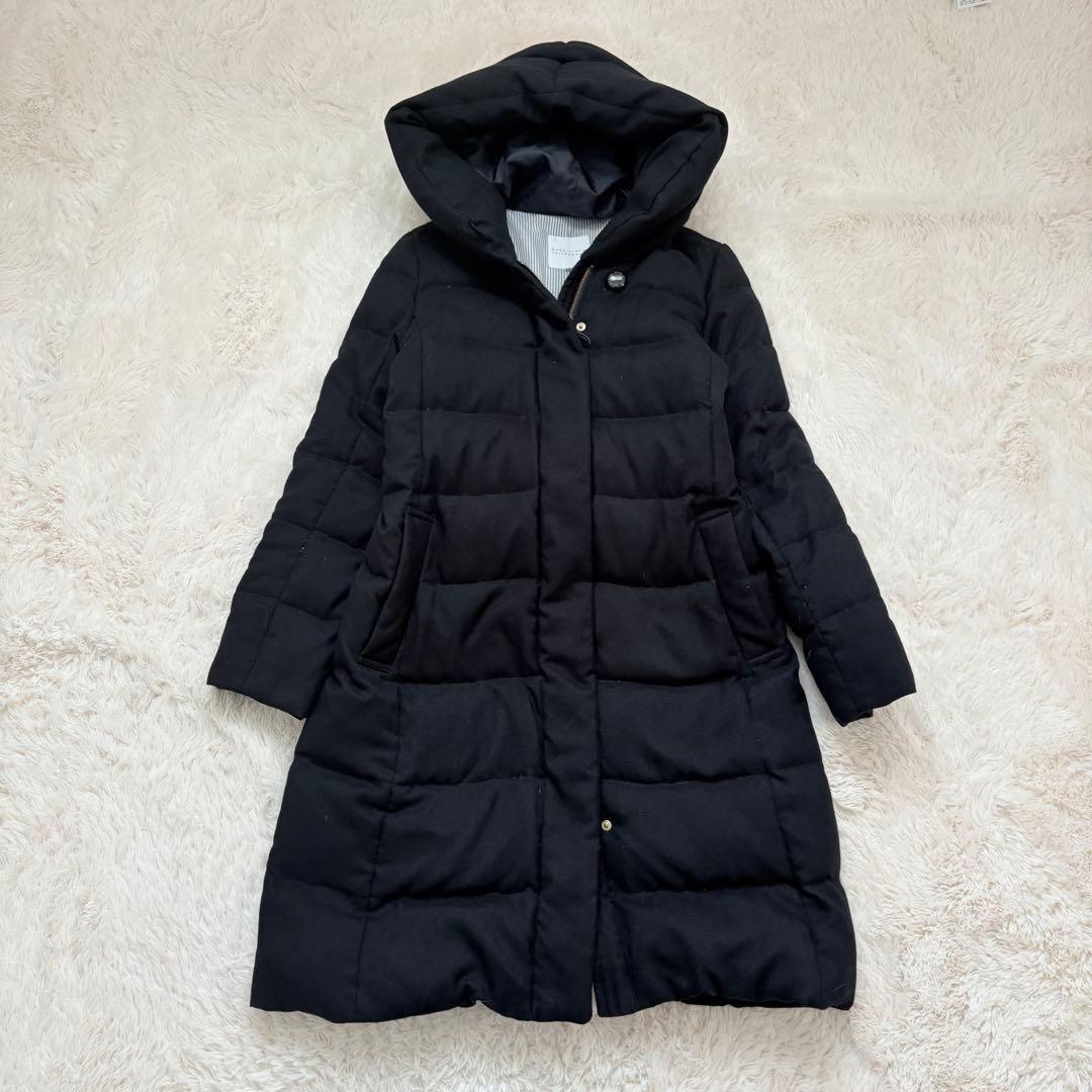 高級✨マッキントッシュフィロソフィー ベルト付きダウンコート フード　38