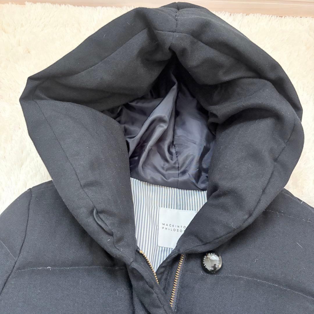 高級✨マッキントッシュフィロソフィー ベルト付きダウンコート フード　38
