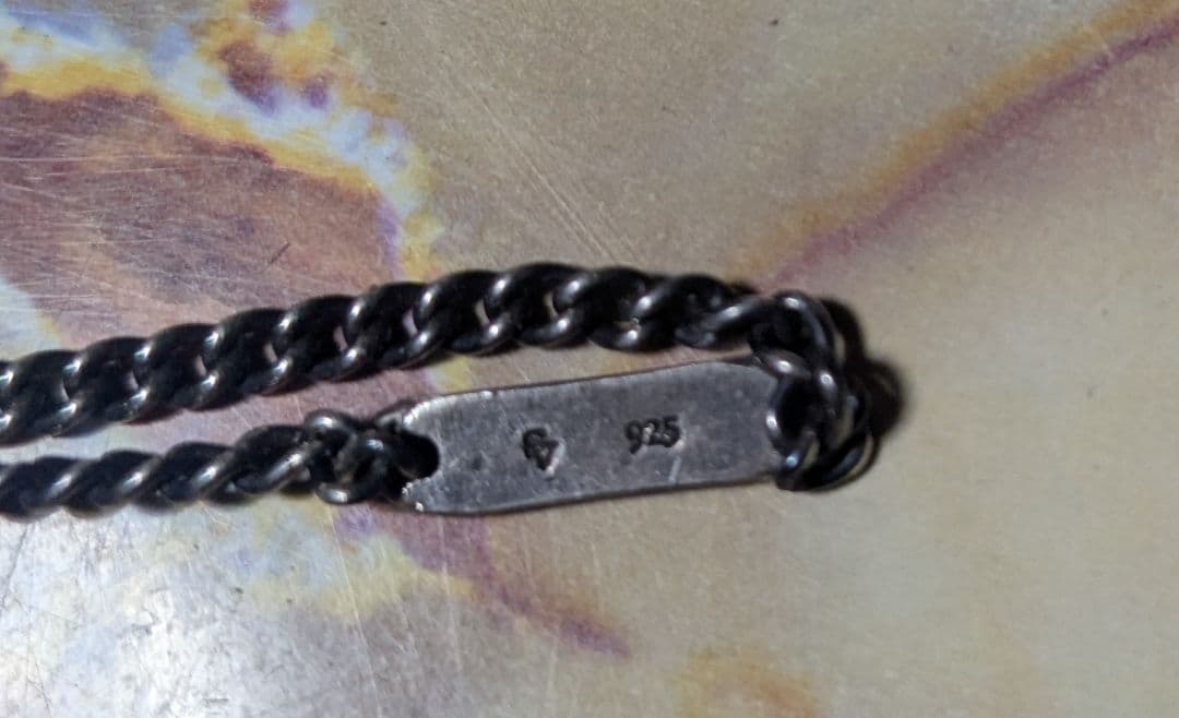 the letters シルバー925 チェーンネックレス