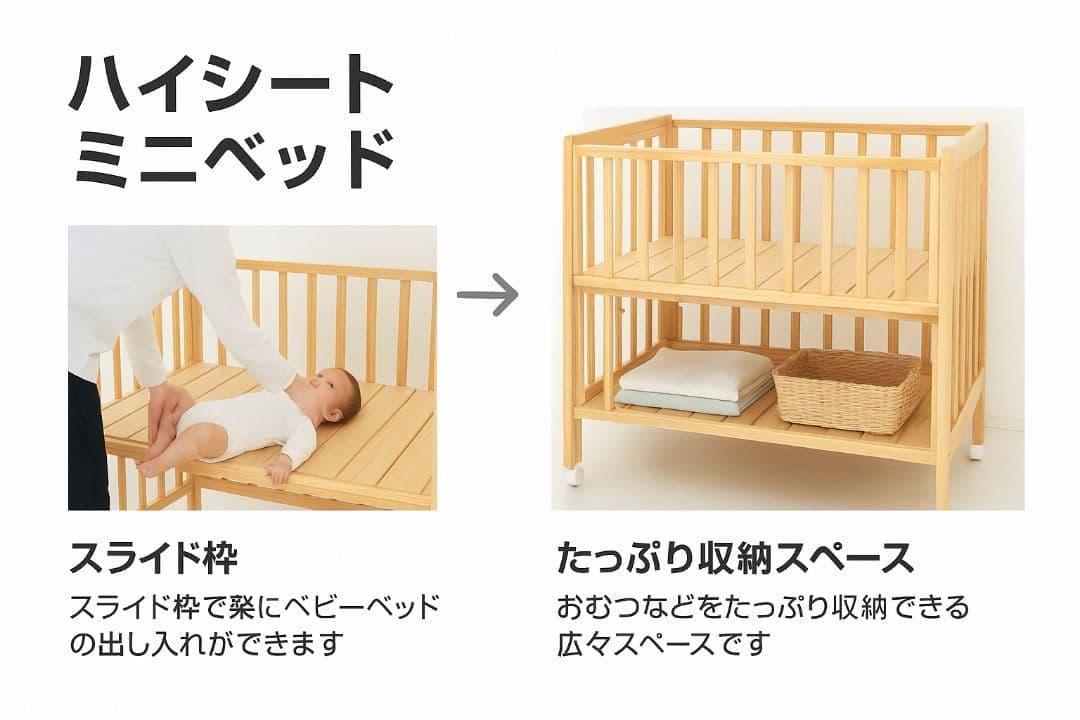 きっこ KATOJI カトージ ベビーベッド ハイシート ゲート開閉