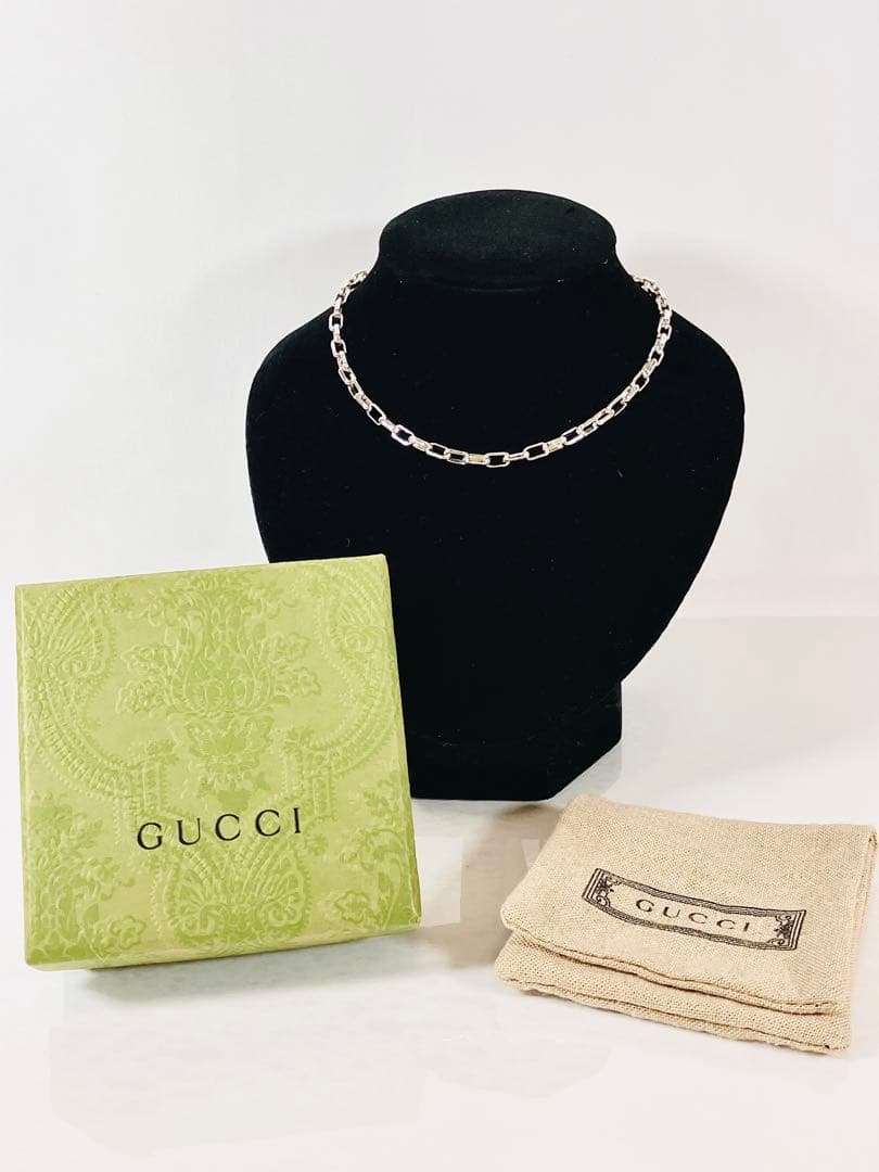 【リピ割価格】GUCCI レクタングル チェーン ネックレス SV925