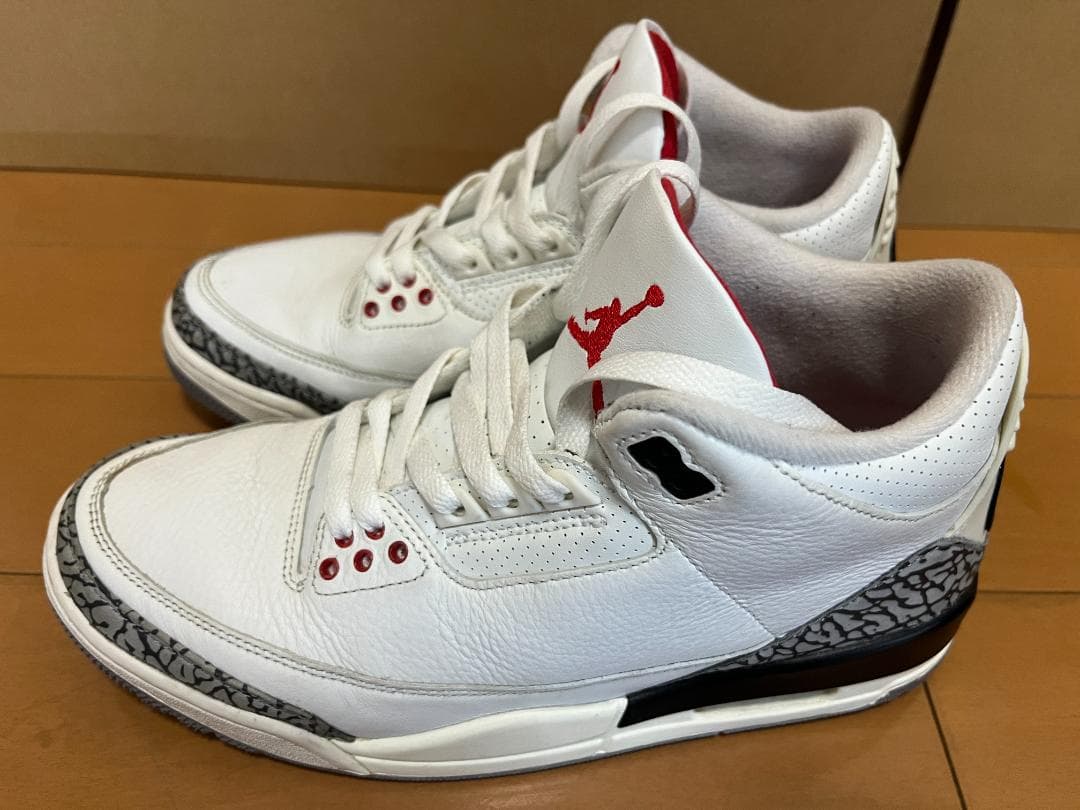 エア ジョーダン 3 レトロ　26.5　ホワイト/グレー/ブラック