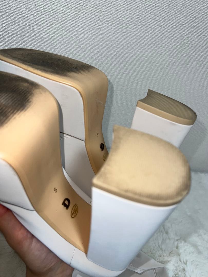 Darich ダーリッチ ウルトラストレッチレザーロングブーツ S アイボリー