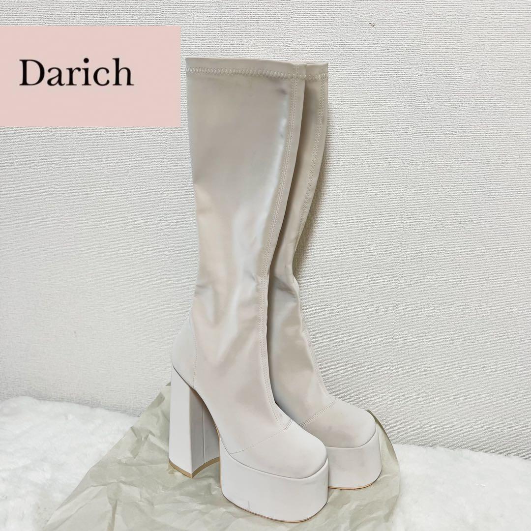 Darich ダーリッチ ウルトラストレッチレザーロングブーツ S アイボリー