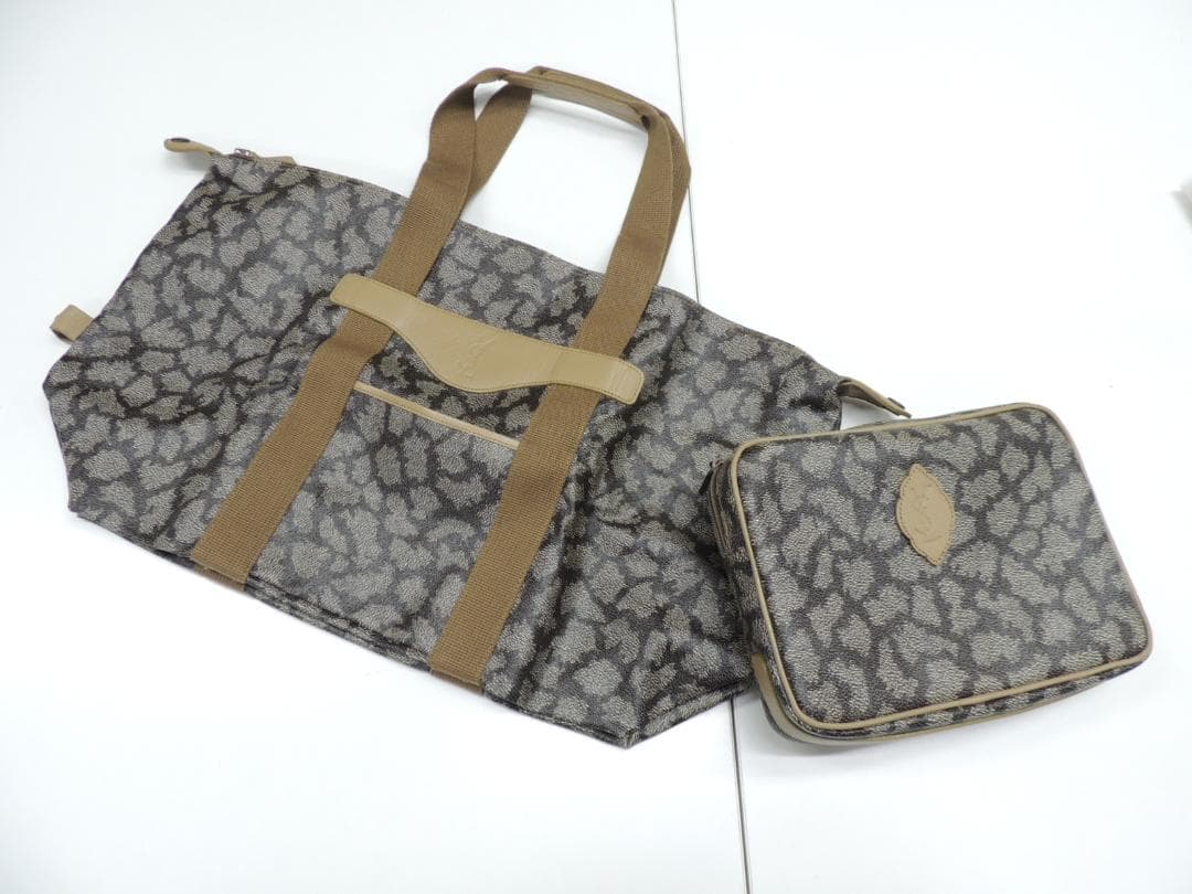 VINTAGEイブサンローラン ジラフ柄 ポーチ ボストンバッグ セカンドバッグ