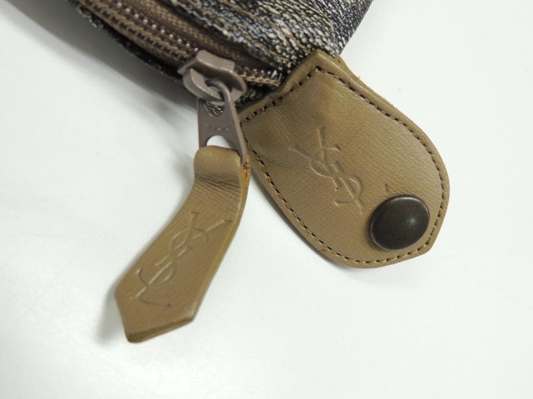 VINTAGEイブサンローラン ジラフ柄 ポーチ ボストンバッグ セカンドバッグ