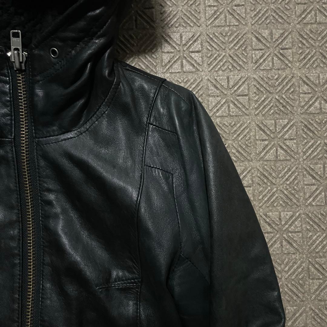 ジャケット・アウター opium darkwear black leather foodie Jkt