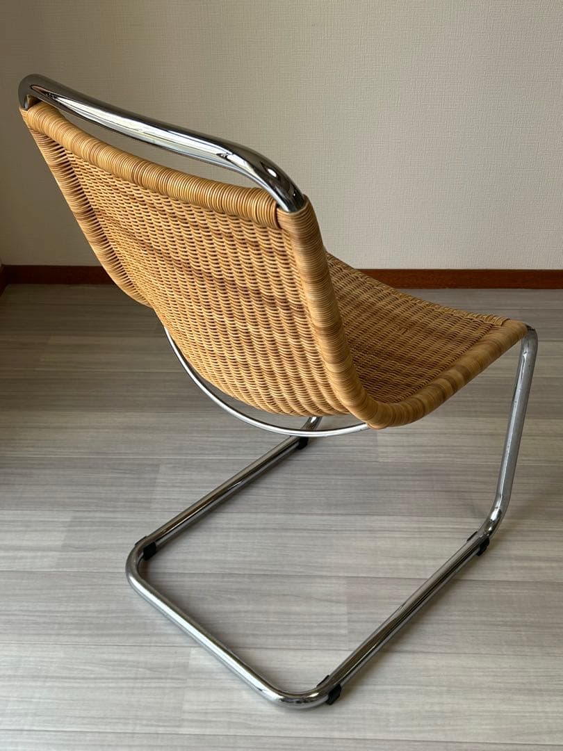 ヴィンテージ　カンチレバーチェア　籐　ラタン　スチール　椅子