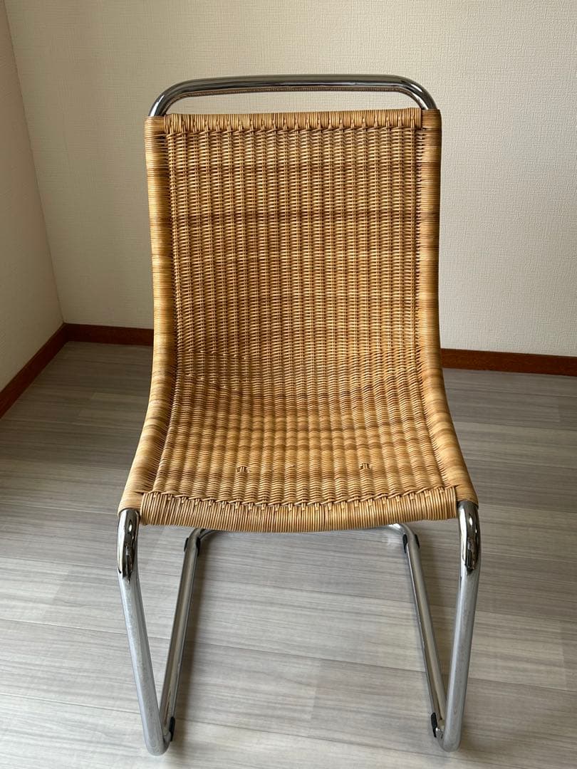 ヴィンテージ　カンチレバーチェア　籐　ラタン　スチール　椅子