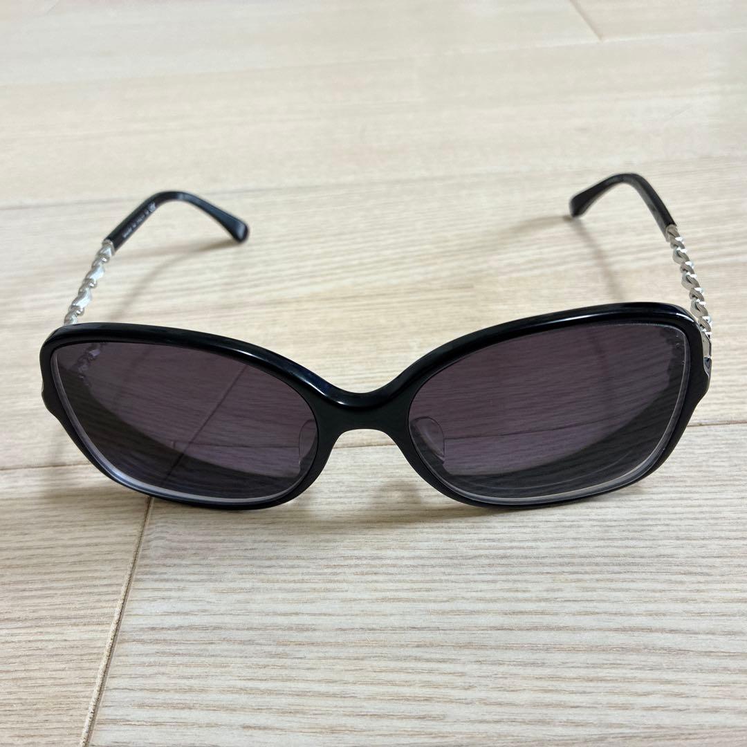 ★CHANEL★シャネル★サングラス ココマーク チェーン シルバー✖️黒