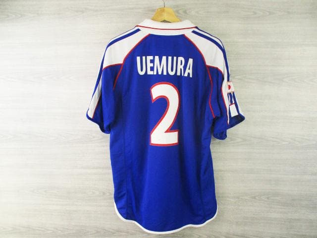 2001年 日本代表(H)選手用 #2上村 adidas ☆1668t