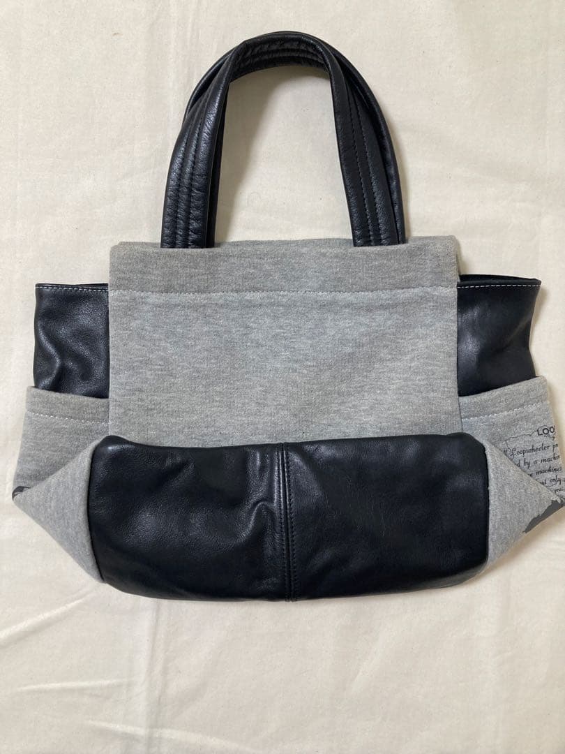 レア　LOOPWHEELER BEAMS トートバッグ グレー/ブラック