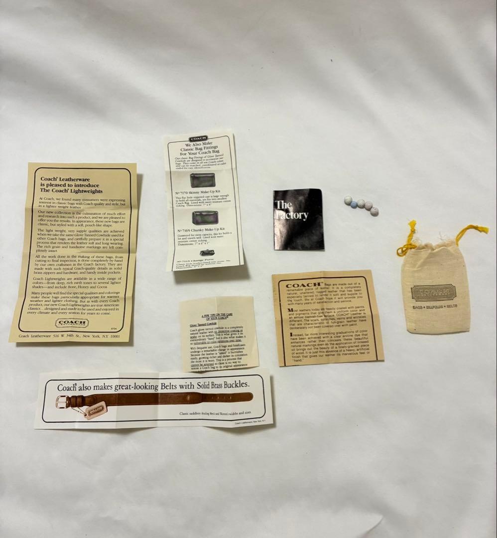 【美品/付属品完備】オールドコーチ 4714 ショルダーバッグ 巾着 レザー 茶